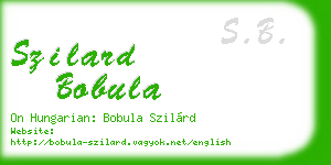 szilard bobula business card